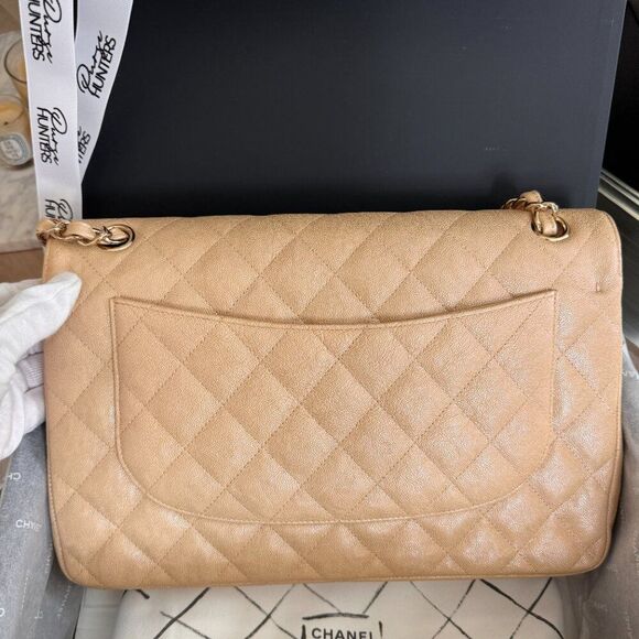 100% Authentic 19S CHANEL Jumbo Double Flap IRIDESCENT Caviar Lambskin GHW - Picture 3 of 16